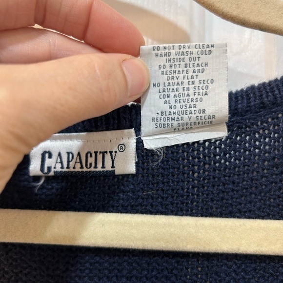 Capacity Vintage 80’s Ramie Cotton Farm Vest Sz L Chicken Apple Granny Teacher - Picture 10 of 10